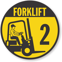 Forklift ID: Forklift 2 floor sign