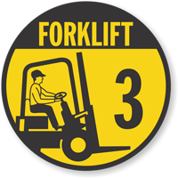 Forklift 2 floor label kit for identification