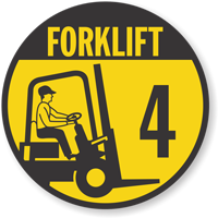 Forklift 4 Floor Sign