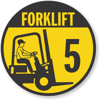 Forklift 5 Floor Sign