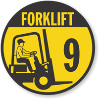 Forklift 8 floor label kit