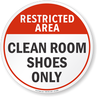 Restricted area slip-safe floor sign