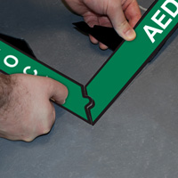 Floor sign kit for AED location