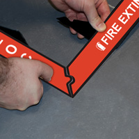 Superior Mark Floor Sign Kit: Fire Extinguisher Do Not Block