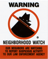 Neighborhood Watch Warning Sign