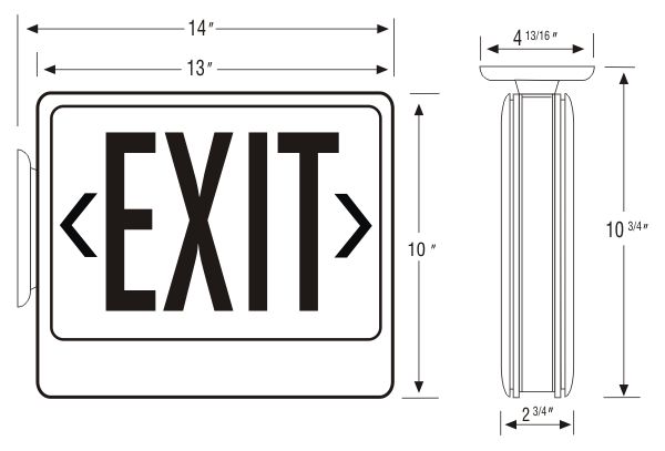 Remote Capable Spanish Exit Sign With Battery