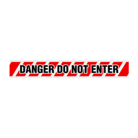 Danger: Do Not Enter with Warning Stripes Barricade Tape