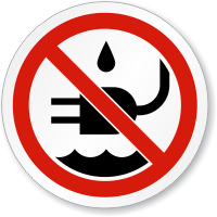 Do Liquid Near Plug Water ISO Sign