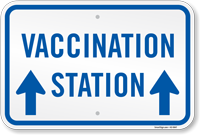 Vaccination Station with Up Arrow