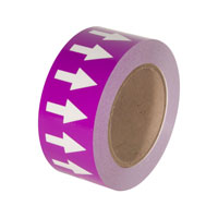 Purple Background with White Arrows Directional Flow Tape