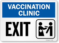Vaccination Clinic Exit Sign
