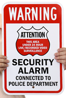 24 Hour Live/Recorded Video Surveillance Sign