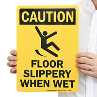 Floor Slippery When Wet Safety Sign