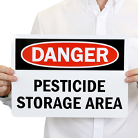 Pesticide Storage Area Sign