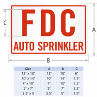 Auto Sprinkler FDC Sign