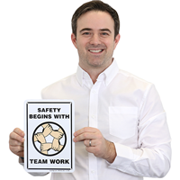 Team Work Safety Sign