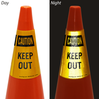 Keep Out Cone Collar Safety Sign