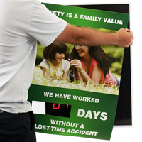 Safety Is Family Value Changeable Scoreboard Magnetic Face