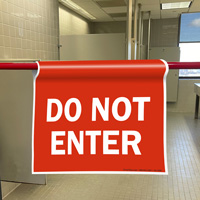Safety Sign: Do Not Enter Door Barricade