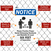 Maintain 6-Foot Separation Sign
