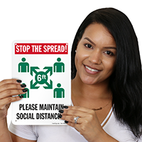 Stop Spread: Social Distancing Sign