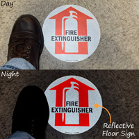 Fire Extinguisher SlipSafe™ Arrow Floor Sign