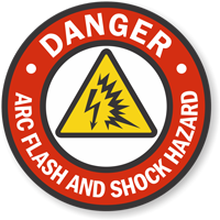 Arc Flash and Shock Hazard Floor Sign