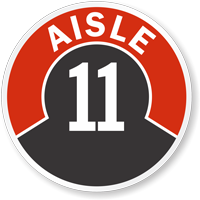 Aisle ID 11 Floor Sign