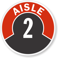 Aisle ID 2 Floor Sign