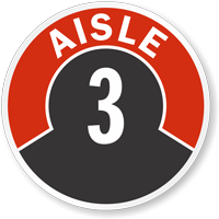 Floor signs: Aisle ID 3