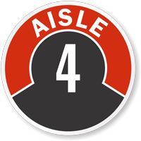 Floor signs: Aisle ID 4
