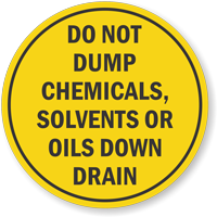 Do not dump slip-safe floor sign