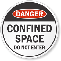 Safety notice for confined space entry