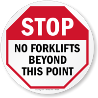 Forklift Restricted Area Sign