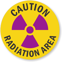 Radiation Caution SlipSafe Floor Sign