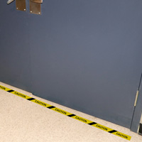 Black Yellow Stripe Caution Floor Tape