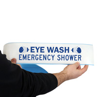 Eye wash emergency shower blue: Superior Mark floor message tape