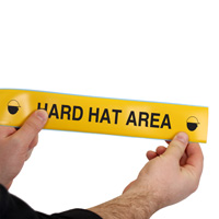 Hard hat area superior mark floor message tape