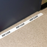 Floor Safety Tape: Keep Clear Warning