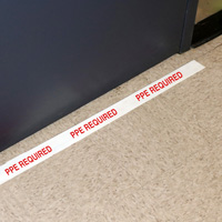 Floor Tape Reminder: PPE Required