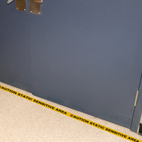 Superior Mark Floor Message Tape: Caution Static Sensitive Area