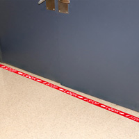 Superior mark tape with stop look instruction