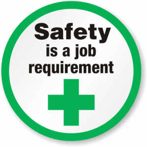 safety is a job requirement sticker