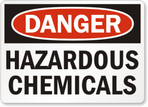 Danger Sign for Hazardous Chemicals