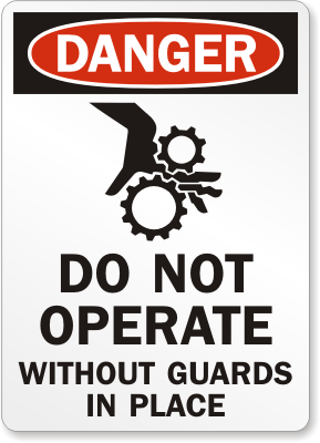 Machine Guard Sign