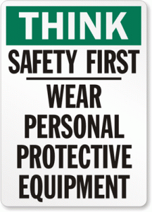 PPE sign for worker safety