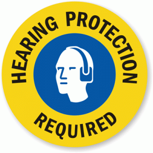 hearing protection required sign