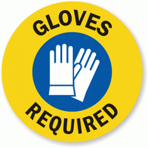 safety gloves required sign