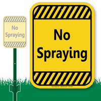 No Spraying Sign for Farm