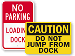 Recreation No Jumping From Dock Symbol Label / Sticker - US Made